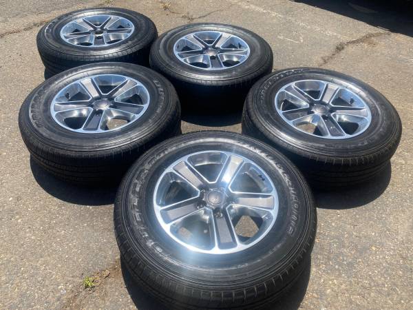 Factory 18” Polished Jeep Wrangler 5 lug rims & Bridgestone tires ~ - $54063471457357571121