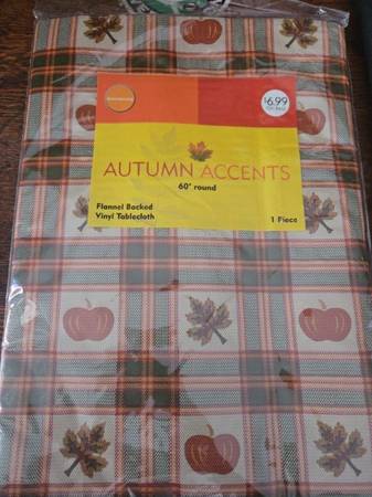 60" Round Tablecloth (Autumn) 1