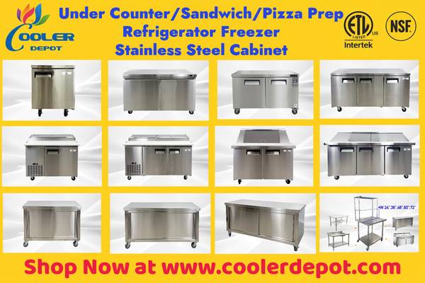 Under Counter Refrigerator Freezer Stainless Steel Cabinet 1