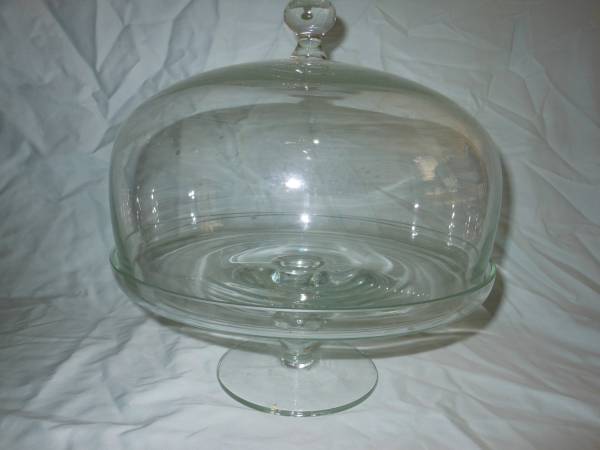 Glass cake container 1