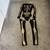 Sexy Skeleton (Gold) bodysuit Halloween costume 1 thumbnail