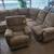 Curved Tan Sectional Sofa w/ Recliners on Ends & Matching Recliner Set 1 thumbnail