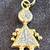 14K Yellow Solid Gold “April”Birthstone Charm Pendant. 1 thumbnail