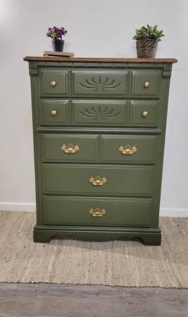 olive green dresser with gold hardware Tall Green Dresser Design Ideas