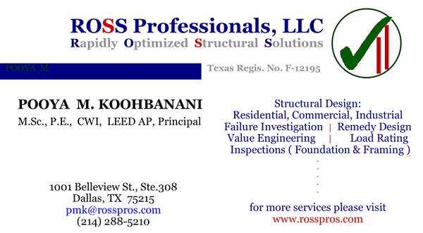 Structural Engineer  |  Low-Cost Services |  DFW, STATEWIDE 1