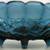 1950S INDIAN FRUIT GLASS OVAL IRIDESCENT BLUE FRUIT FOOTED CENTERPIECE 1 thumbnail