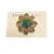 Stephan & Co Women's Gold Plated Green Rhinestone Flower Brooch NWT 1 thumbnail