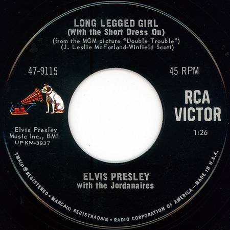 1967 ELVIS PRESLEY "THAT'S SOMEONE YOU NEVER FORGET" 45 rpm RECORD 1