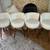 New-Counter Height Bar Stools Set of 4 24 inch height  Cream leather  Gold detai 1 thumbnail