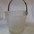 Vintage Glass Ice Bucket with Folding Handle 1 thumbnail