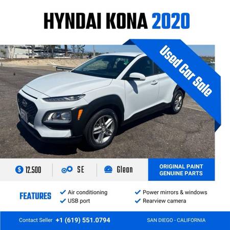 2020 Hyundai Kona SE - $12,500 (San Diego)63470062405505120