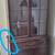 VTG Duncan Phyfe Mahogany China Cabinet 1950's Glass Panel Doors 70" T 21 thumbnail