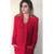 St. John Santana Knit Skirt & Long Jacket Suit - Red - Size 10 4 thumbnail
