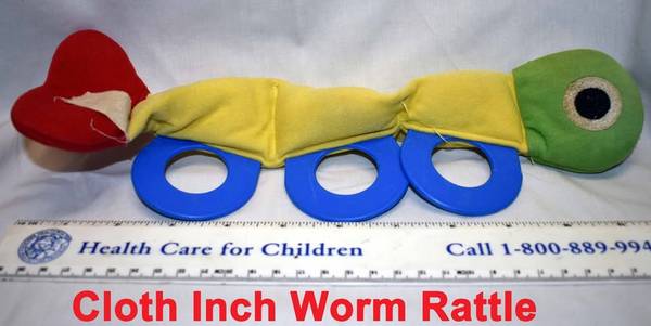 Johnson & Johnson Book worm rattle, Vintage 1984 1