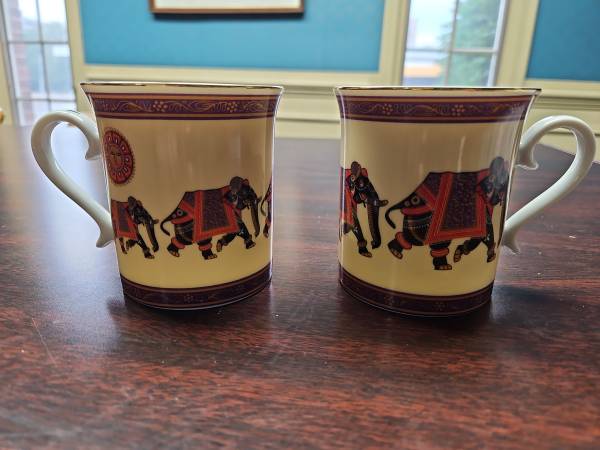 Vintage Ceramic elephants festival mugs 1