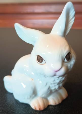 Vintage Mid-Century Goebel West Germany White Rabbit Figurine Kitschy 1
