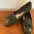 Pappagallo green leather and suede flats with bow, new, size 8 1 thumbnail