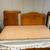 Solid Oak Twin Bed Frame and matresses with Trundle Bed 1 thumbnail
