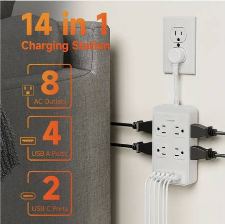 14-in-1 Wall Mounted Power Strip 1