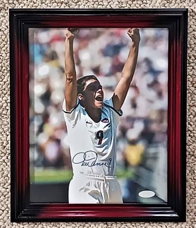 Mia Hamm Framed Autograph USA Soccer HOF World Cup Olympics Gold COA 1