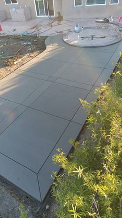 Concrete and  Block wall 1