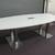 Modern Looking White Or Grey Conference Tables. Various Base Options. 1 thumbnail