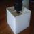 GENUINE CRATE & BARREL FOUR-LIGHT PENDANT WITH WHITE SHADES 4 thumbnail
