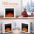New Electric Fireplace Mantel, Small TV Stand Fireplace Heater with Logs, Adjust 7 thumbnail