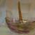 Oval Glass Bowl with Tinted Fruit Design/Rattan Handle 1 thumbnail