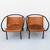 Leather and Steel Lounge Chairs by Afteroom in Cognac 8 thumbnail