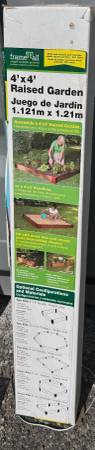 4'x4' Frame it all Simple Modular Garden Sand Box Flower Bed Kit NIB 1