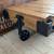 Restoration Hardware Wood & Cast Iron Industrial Cart Coffee Table 3 thumbnail