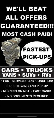 🚗💰 Cash for Cars , we Buy Cars , all types , any condition free pick 1