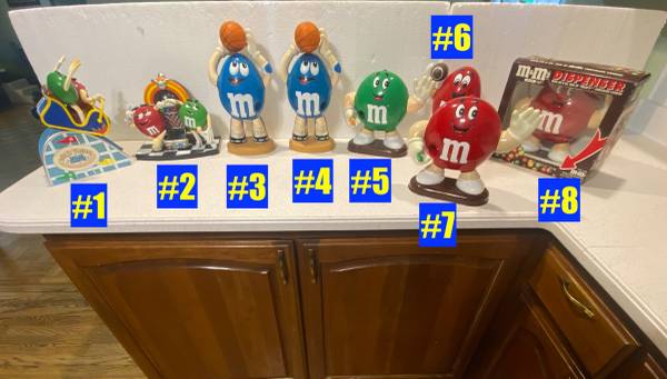 M and M Candy Dispenser Bundle 8 pc $50 or Individuals Read Listing 1