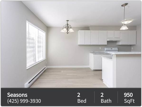 $1,995 / 2br - 950ft2 - Look & Book today for 4 weeks FREE and Waived Admin Fees!!! (Tukwila - Westfield Mall)63934289619331120