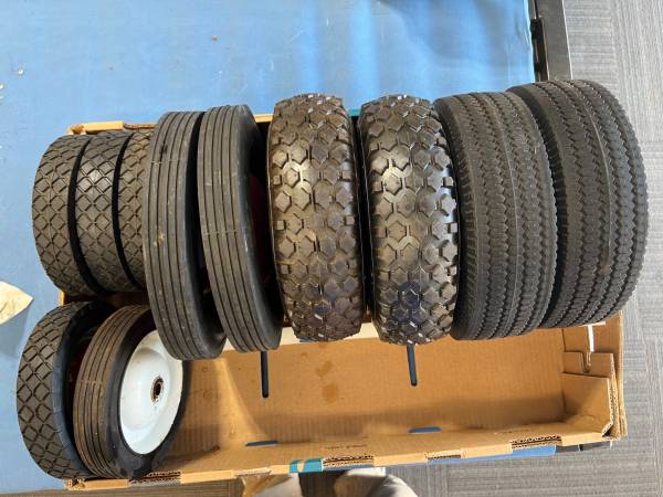 Assorted Flat-Free Tires/ Wheels 1