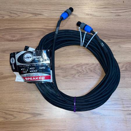 Live-Wire Elite 50' Speak-On Neutrik Speaker Cable S12NN50 - Livewire 1