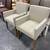 Beige Linen Upholstered Armchairs Dining Chairs (Set of 2) Brand New 2 thumbnail
