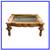 Century Town & Country Glass Inlaid Coffee Table 1 thumbnail