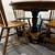Solid Oak Table with Leaf 4 Chairs 2 thumbnail