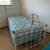 Twin Bed Frame Vintage Country Cottage white metal brass and mattress 10 thumbnail