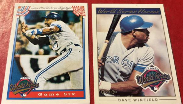 Dave Winfield 2 baseball cards Hall of Fame Score/O-Pee-Chee 1