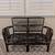 Charming Vintage Cottage-Farmhouse Rattan Settee 1 thumbnail