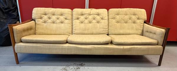 Vintage Mid Century Modern Norway Torbjørn Afdal Rosewood Sofa 1