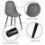 Homy Casa · Charlton Terry Fabric Dining Chairs Set of 4 – Grey Uphols 3 thumbnail