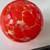 Hand blown orange glass paperweight 8 thumbnail