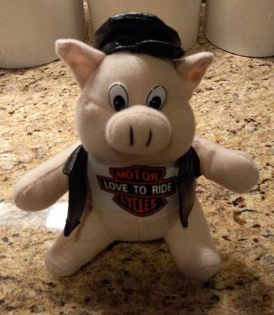 'Like New' Harley Davidson Plush Stuffed Animal Pig Biker Hog 1