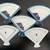 5 Porcelain Fan Shaped Japanese Soy dished Marked 3 thumbnail