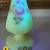 Fenton Uranium Glass Hand Painted Custard Satin Pedestal Swung Bud Vase 5 thumbnail
