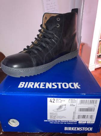 New in Box black leather mid boot EU size 42 regular width - $9063471243120387120